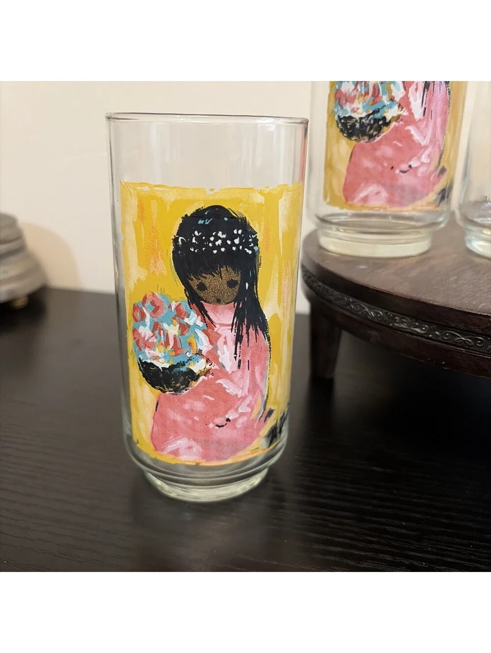 5 Ted DeGrazia Vtg Drinking Glasses Native American Indian Children
